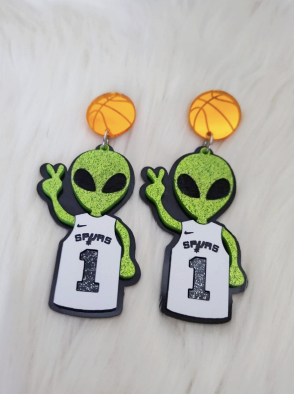 Spurs Alien Earrings